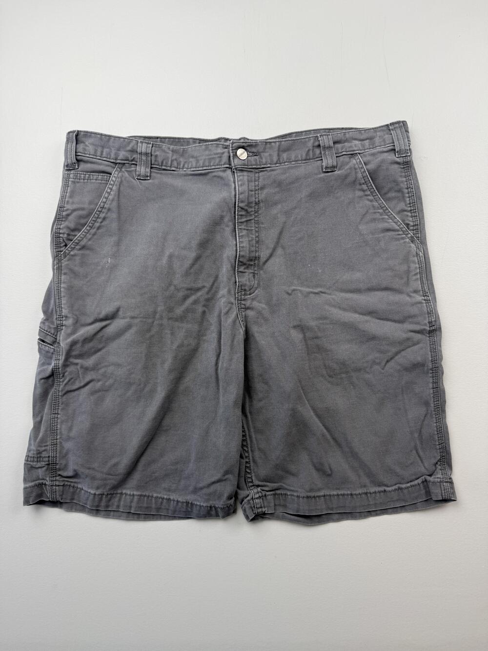 Carhartt Cargo Shorts Mens 40 Gray Canvas Relaxed Fit 9 Inseam Workwear Casual
